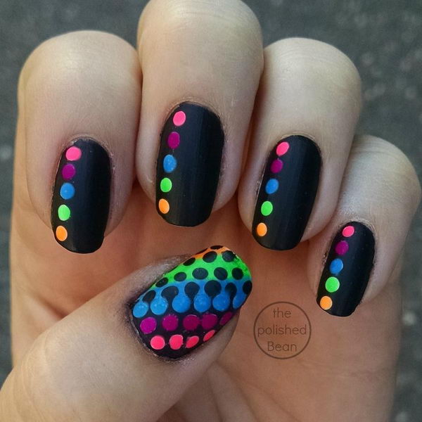 Cute Polka Dot Nail Art. Polka dot is a pattern consisting of an array ...