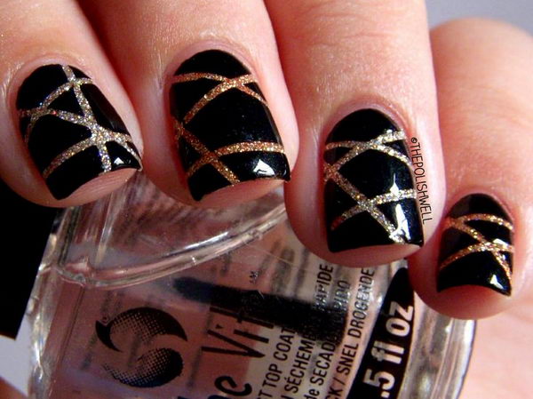 cool stripe nail design