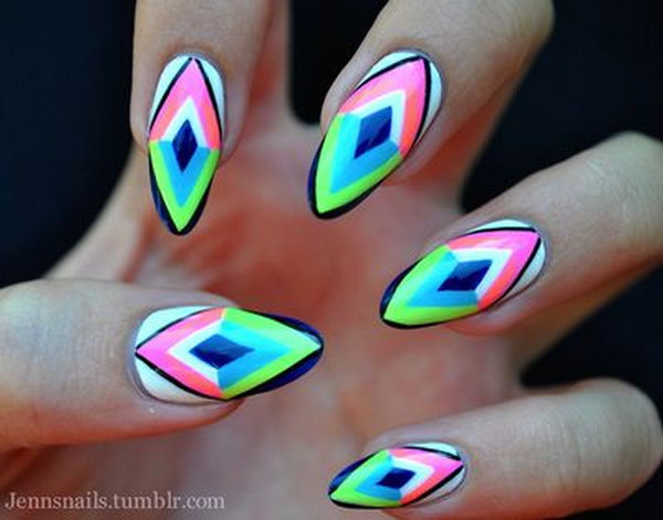 Geometric Nail Art Designs Without Tools for Beginners - wide 1