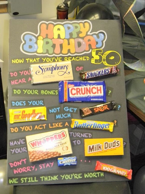 Candy Bar Poster Ideas with Clever Sayings - Hative