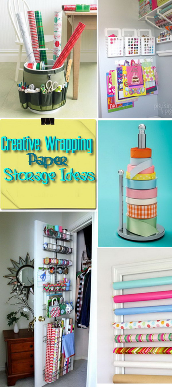 Creative Wrapping Paper Storage Ideas Hative