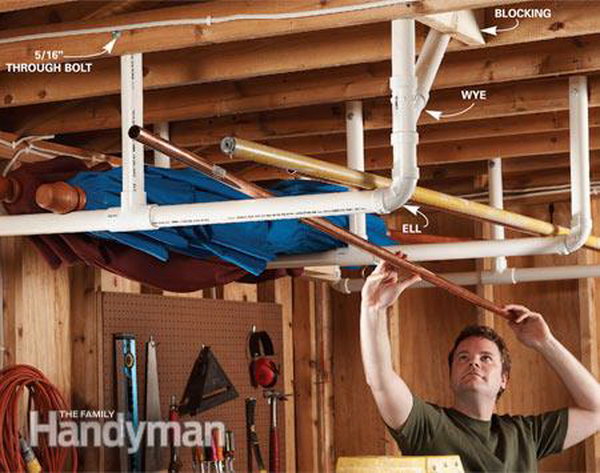 PVC Pipe Screw Gun Rack. A simple DIY rack made to hold the screw guns 