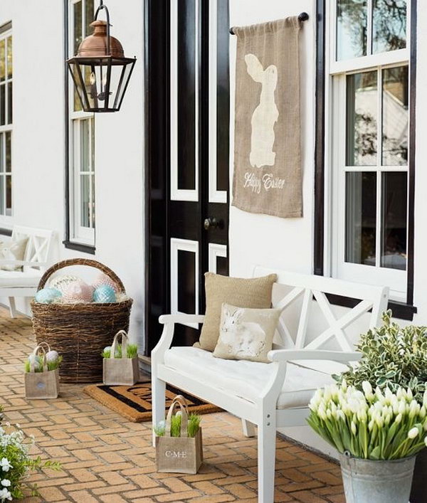 Creative easter outdoor decoration ideas hative Doors patio idées