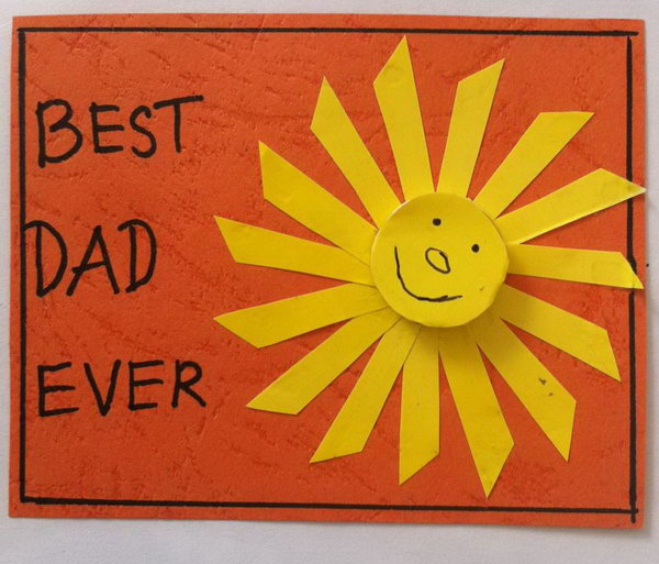 DIY Sunshine Father's Day Card Craft 