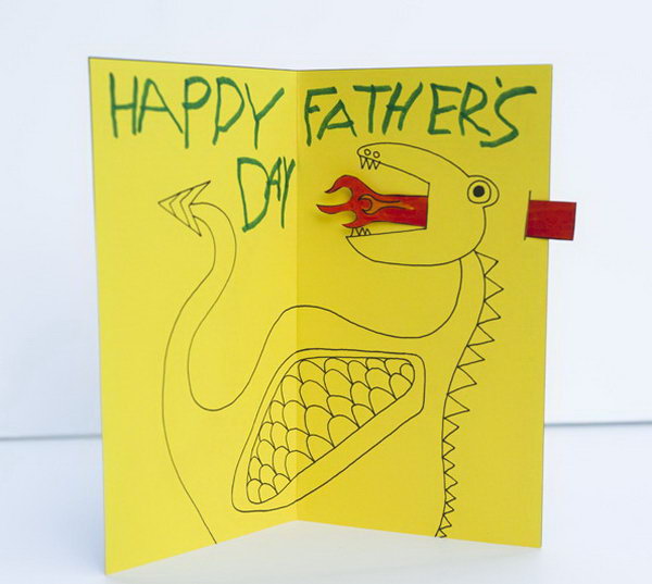 DIY Animated Father's Day Dragon Card. This cool animated fire breathing dragon card is pretty impressive. The fire tongue really pop up the card. If you want to get in on the action, please see the instructions here. 
