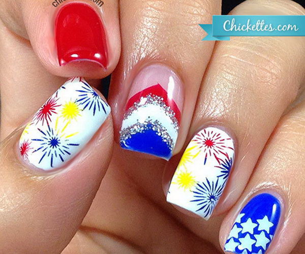 5. Fireworks Nail Designs for July 4th - wide 9