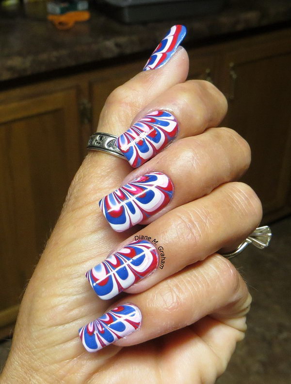 30 Flashing Patriotic 4th of July Fireworks Inspired Nail Art Ideas