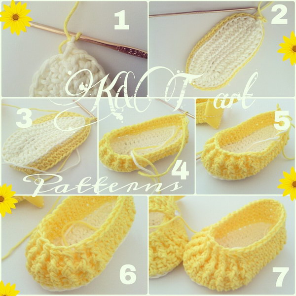 crochet baby ballet slippers free pattern