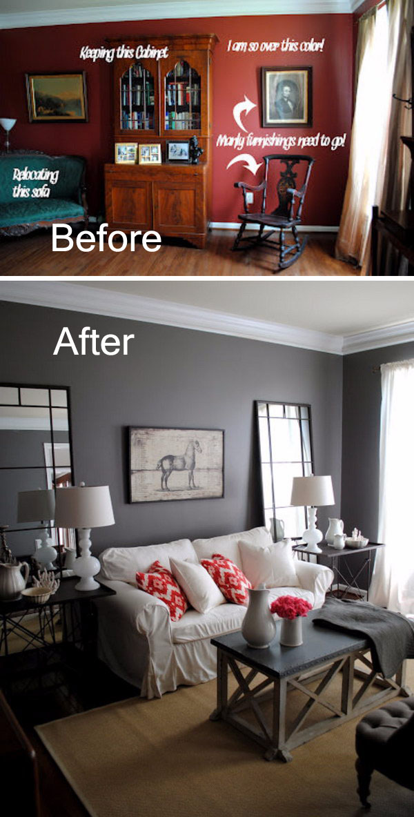 Before and After: Great Living Room Renovation Ideas - Hative