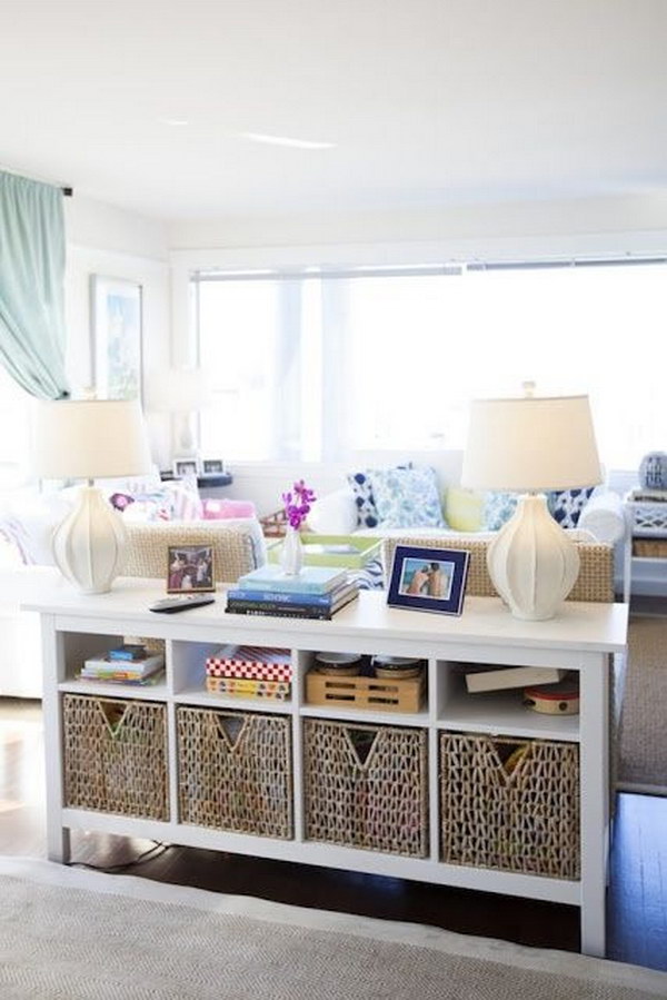 20 Great Ways to Make Use Of The Space Behind Couch For Extra Storage