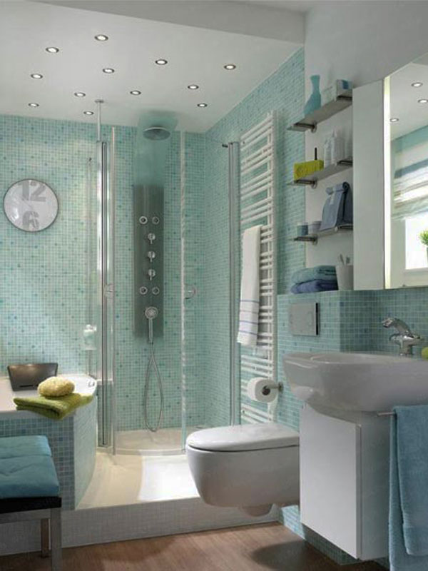 Green Small Bathroom Design