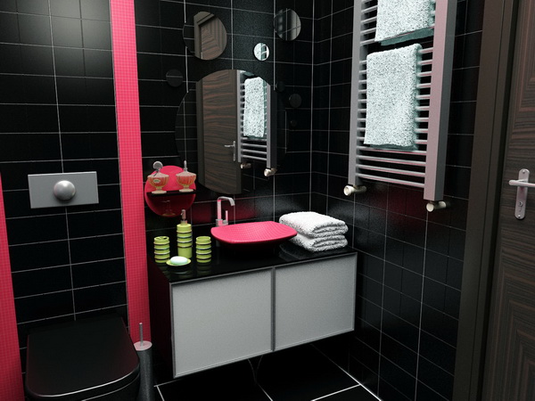 Small Black Bathroom