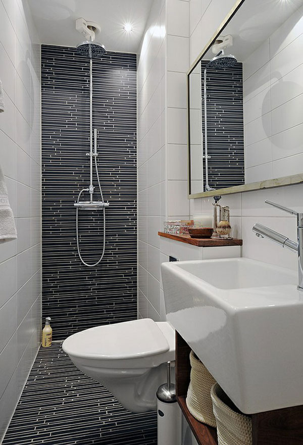 Small Bathroom Designs With Shower / Small Bathroom Shower Design - Architectural Home Designs / The marble tile floor follows the pattern of the tub and provides a consistency to the room in a striking way.