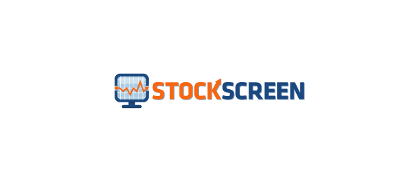 finance logo, stock screen