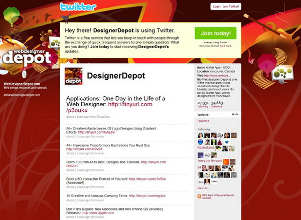 twitter layouts, twitter-layouts-designer-depot