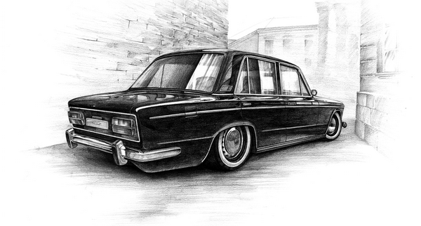 lada-2103-pencil-drawing