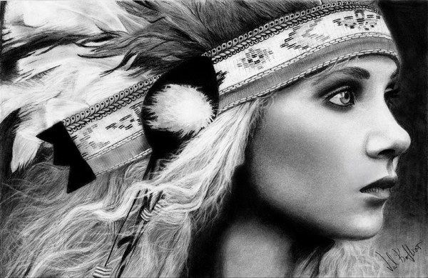 native-american-girl-pencil-drawing