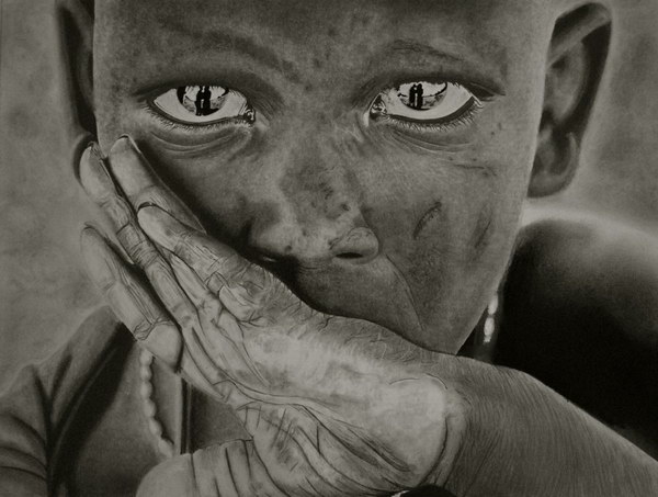 pencil-drawing-maasai-boy