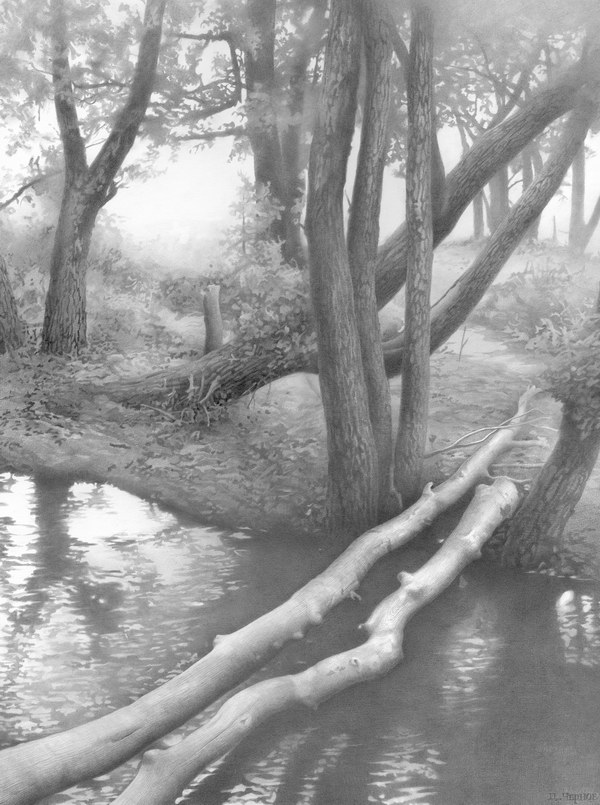 pencil-drawing-river-tree