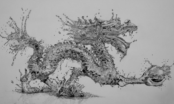 pencil-drawings-of-water-dragon