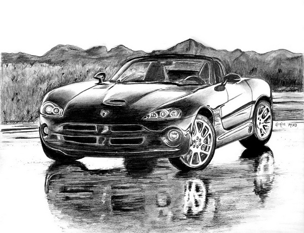 awesome drawings of cars