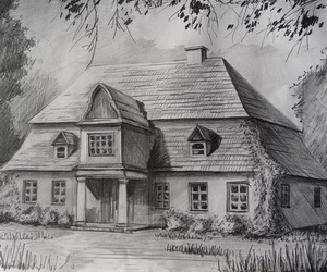 10+ Beautiful House Pencil Drawings for Inspiration - Hative