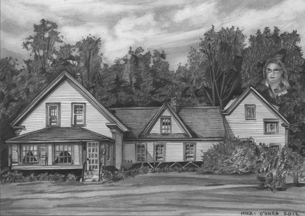 simple house pencil drawing