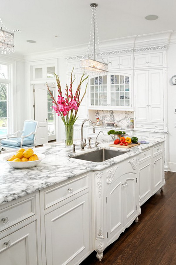 50+ Beautiful White Kitchen Interior Designs for Inspiration 2023