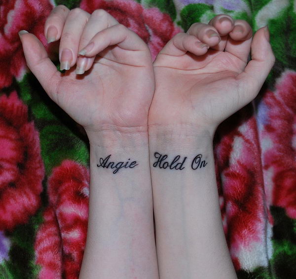 Cursive Writing Tattoos Names