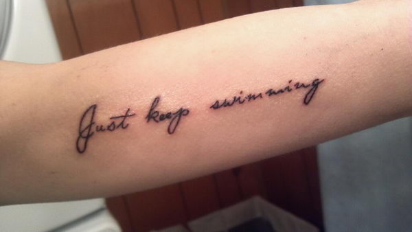 To be cool lettering tattoo handwritten on the ankle