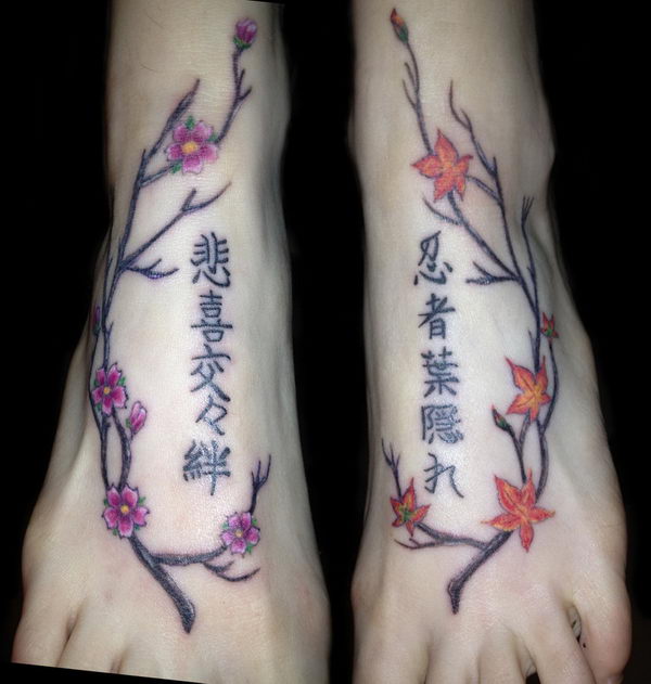 japanese-trees-and-kanji-foot-tattoo-25