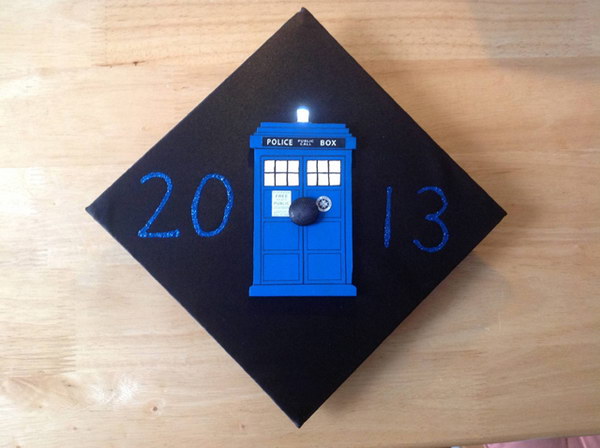 tardis graduation cap