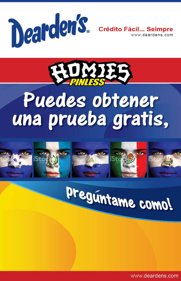 Homies Pinless Advertising Print Design