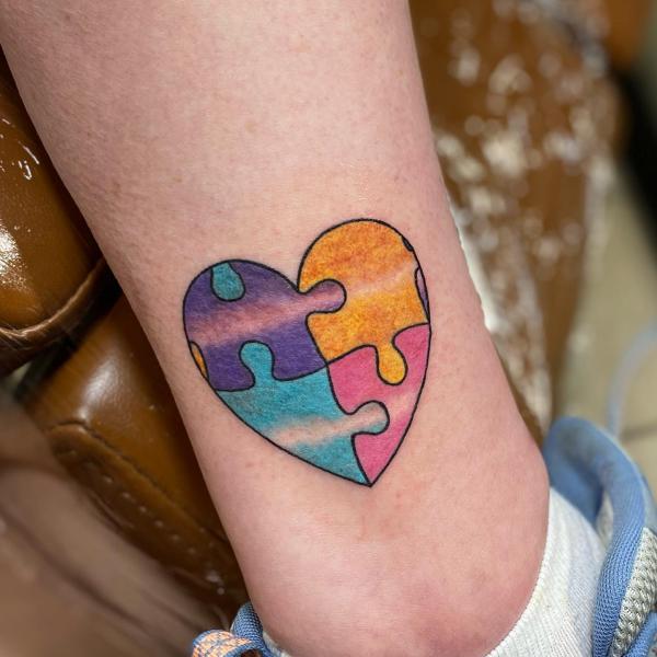 Puzzle love tattoo