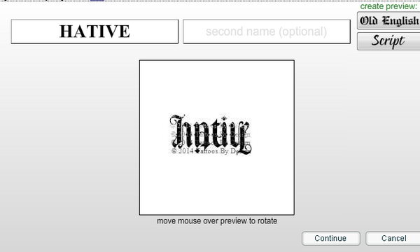 best ambigram tattoo generator