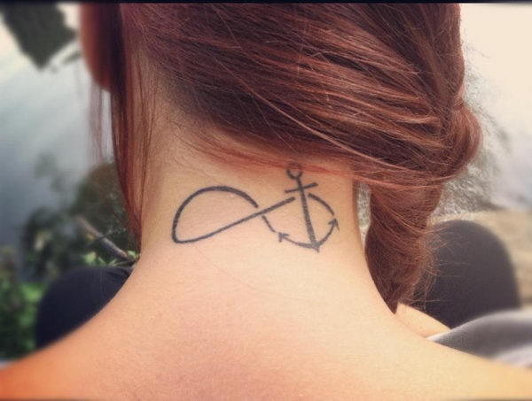 39 Amazing Neck Anchor Tattoos