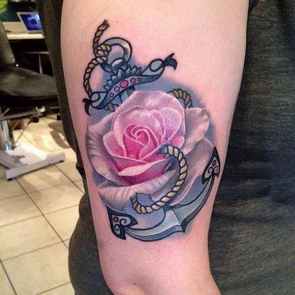 Anchor and rose tattoo meaning