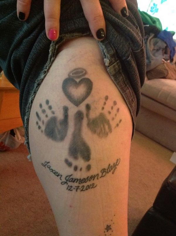 30+ Cute Baby Footprint Tattoos - Hative