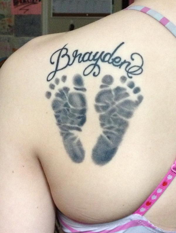 dontbesadgogetatattoo #fyp #footprints #tattoo #motherandsonlove | TikTok