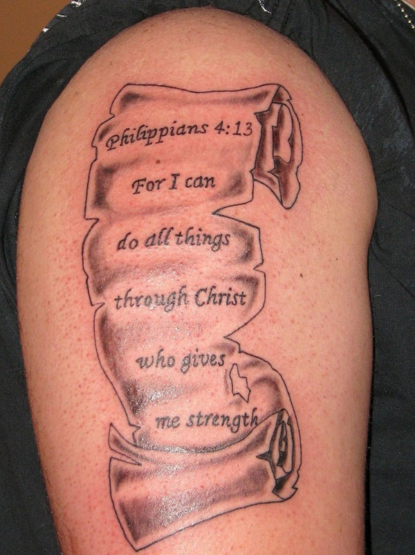 bible verse tattoo on arm