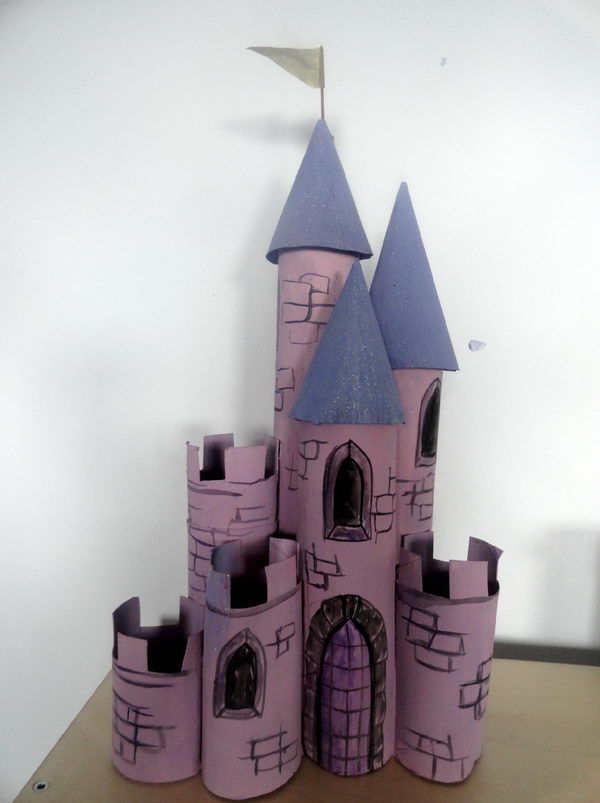 homemade castle paper building roll crafts toilet hative