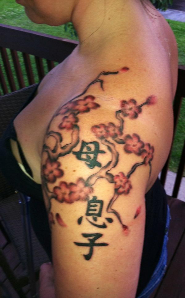 40 Cute Cherry Blossom Tattoo Design Ideas - Hative