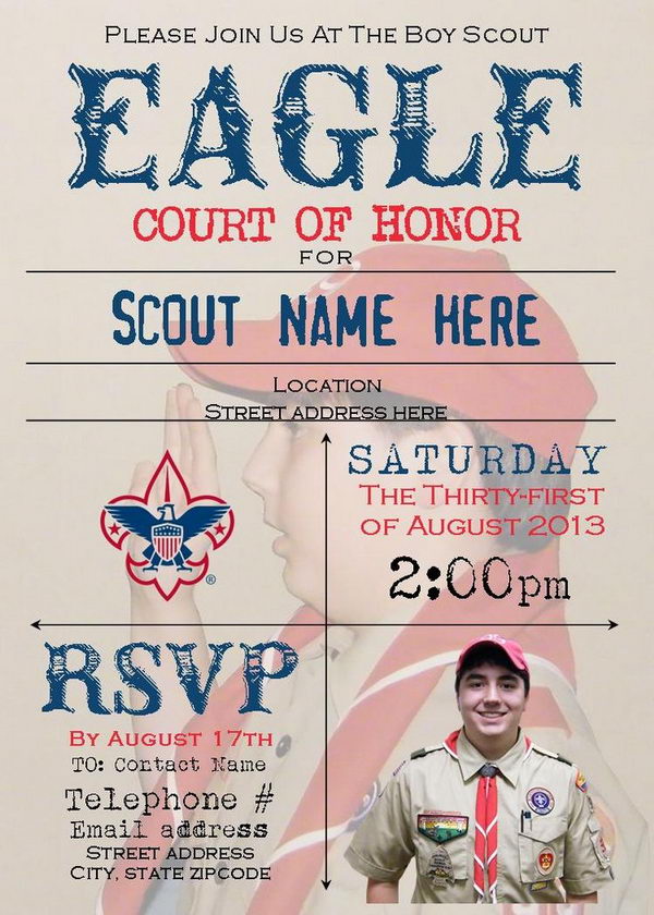 10 Cool Eagle Scout Invitations - Hative