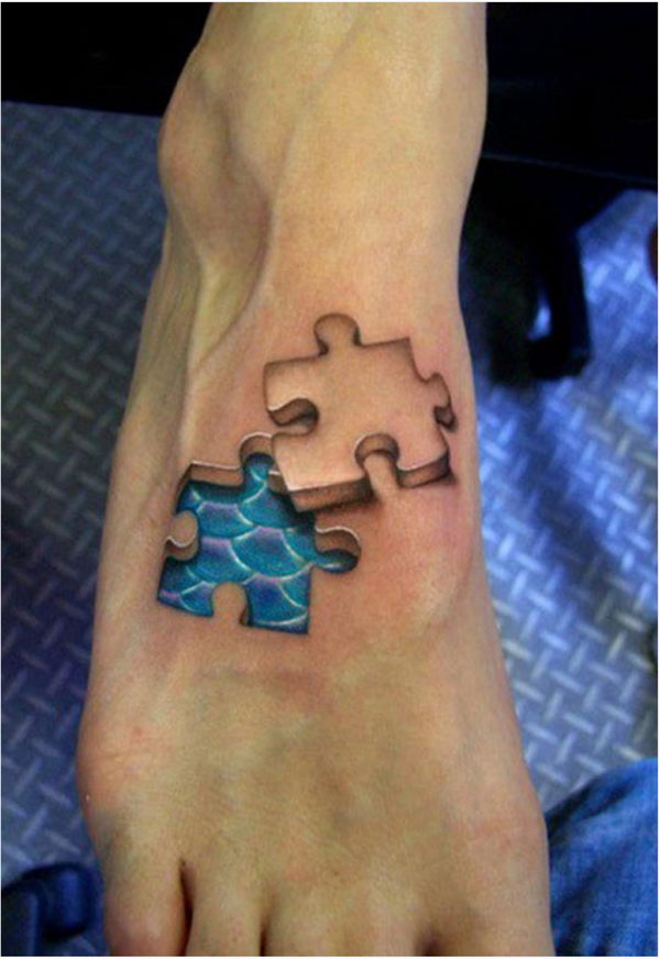 40 Cool Puzzle Piece Tattoo Design Ideas - Hative