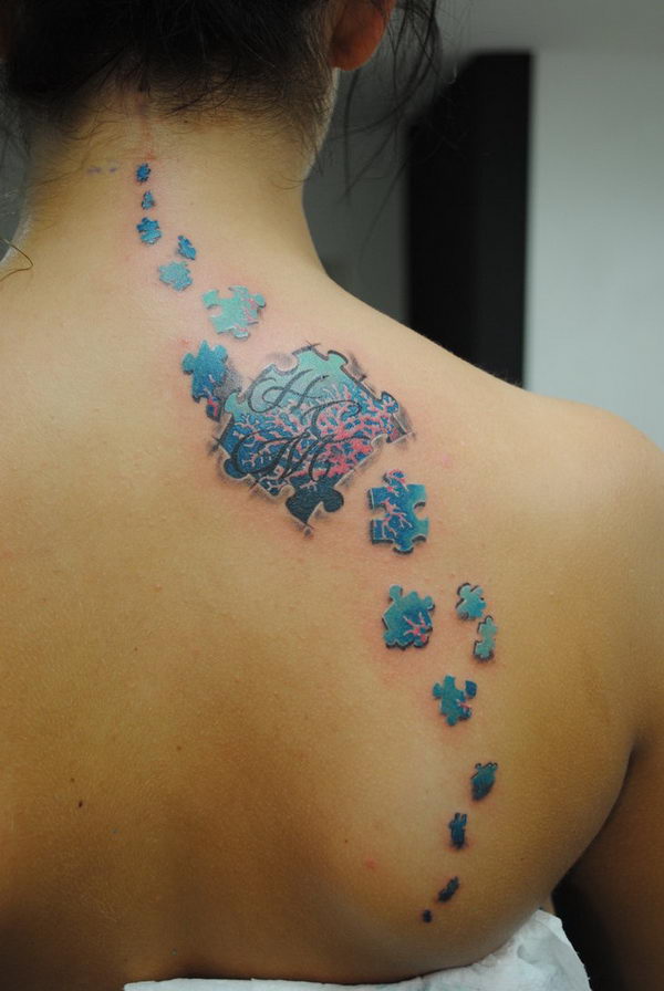 40 Cool Puzzle Piece Tattoo Design Ideas - Hative