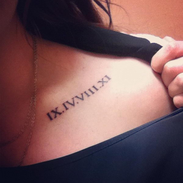 30 Cute Roman Numeral Tattoos - Hative