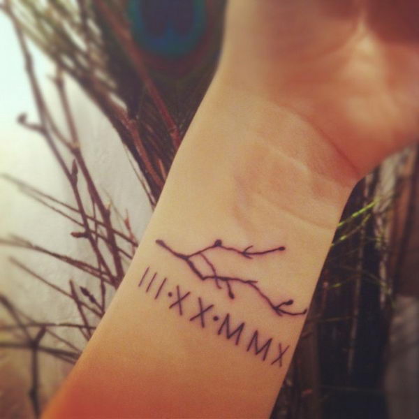 30 Cute Roman Numeral Tattoos - Hative