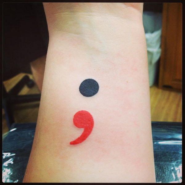 20+ Cute Semicolon Tattoo Design Ideas - Hative