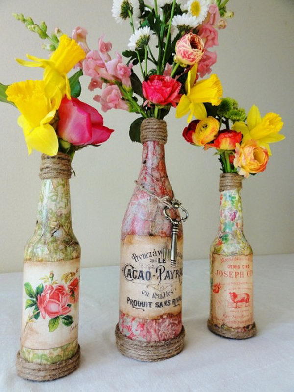 37 DIY Super Creative Wine Bottle Craft Ideas - FeltMagnet