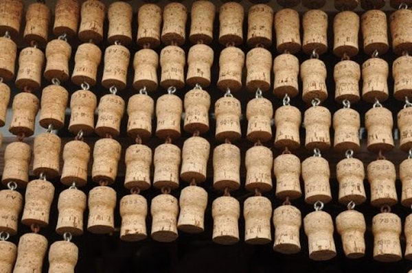 Homemade Wine Cork Curtain.